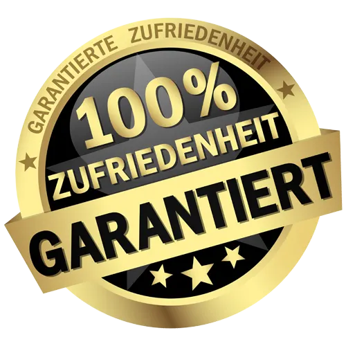Entwurfssiegel: 100 Prozent Zufriedenheit garantiert